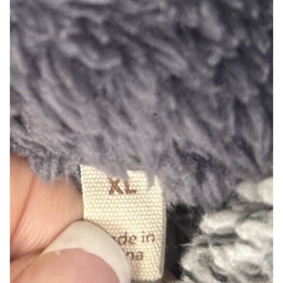 Soft Surroundings Gray Luxe Sherpa 1/4 Zip Pull Over Sweater Size XL Soft Comfy - Picture 4 of 9